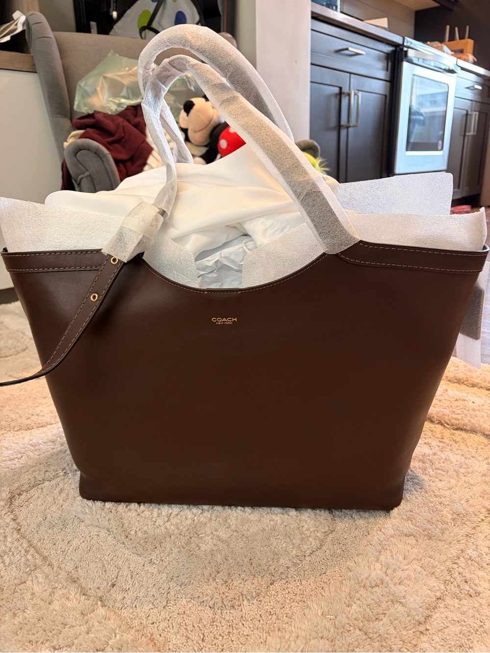 Coach Gramercy Brown Leather Tote Bag ๐๏ธ NWT - Picture 11 of 15